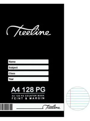 Treeline Hard Cover Counter Book A4 128pgs