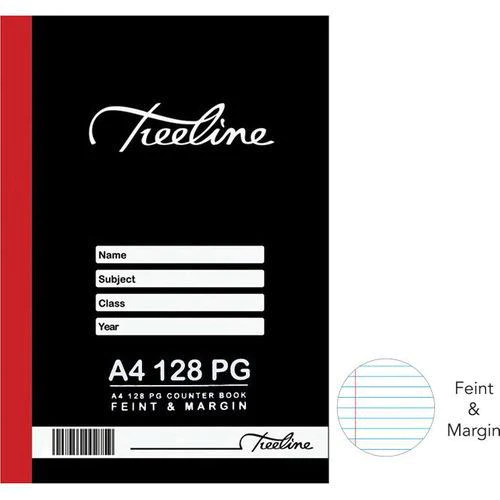 Treeline Hard Cover Counter Book A4 128pgs