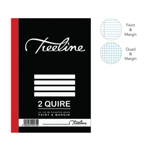 Treeline Hard Cover Counter Book 2Q A4 192pgs