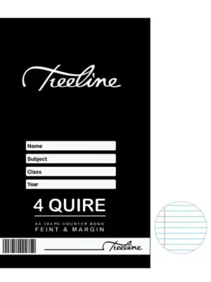 Treeline Hard Cover Counter Book 4Q A4 384pgs